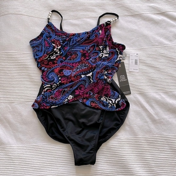 MAGICSUIT  Persia Lisa Paisley Underwire Slimming Swimsuit Size 14 - Picture 3 of 10